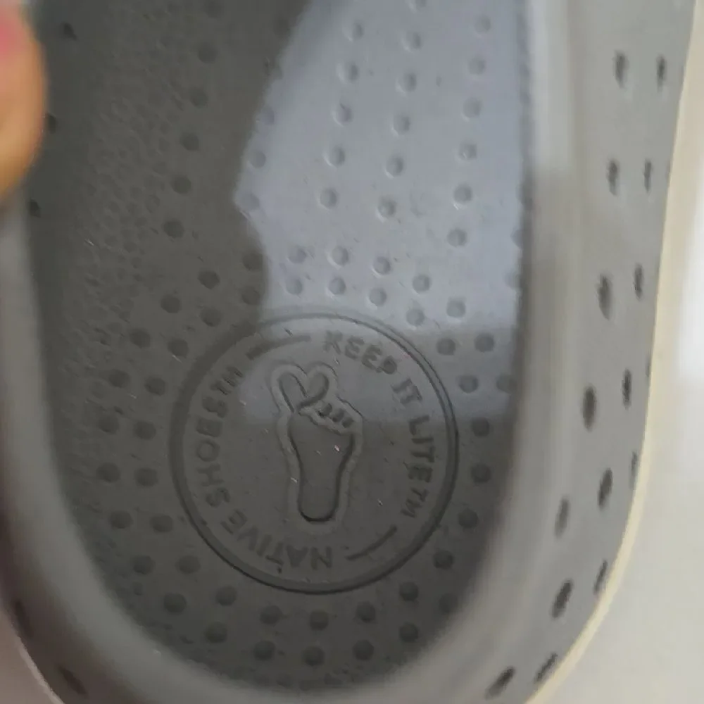 Native Gray and White Water Shoes with Perforated‎ Design
